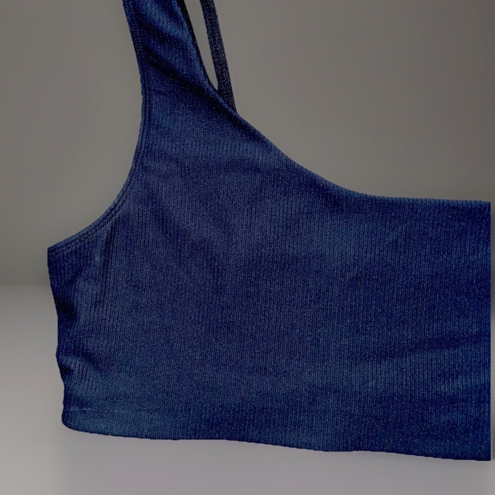 Free People Movement Sports Bra Large Black Ribbed Wide & Skinny Straps - Picture 3 of 7
